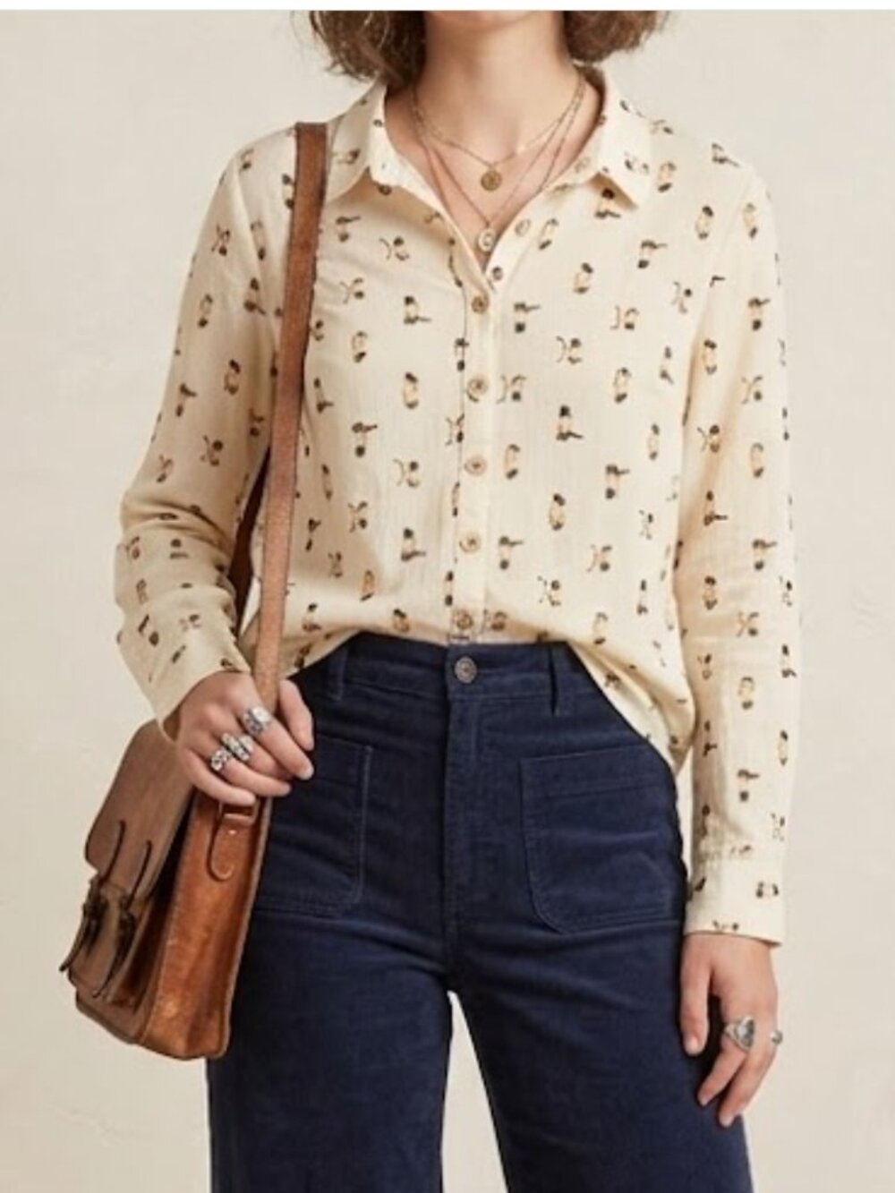ModCloth adorable Siamese cat print blouse 1X
